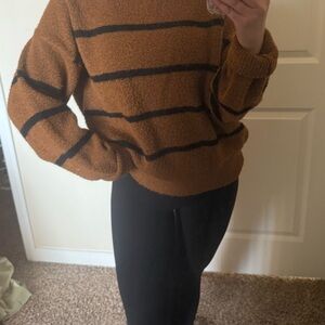 Double Zero Brown and Black Striped Sweater